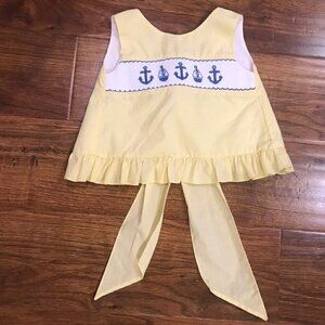 Nautical anchor smocked top
